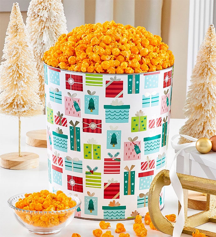 All Wrapped Up 3 1/2 Gallon Pick A Flavor Popcorn Tins